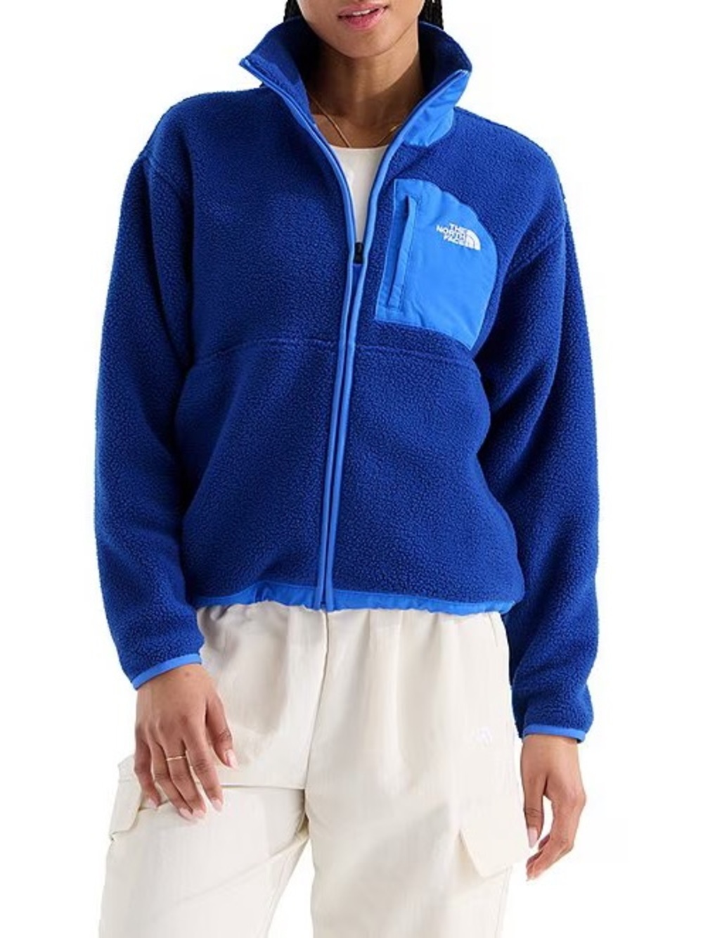 The North Face Men's Cobalt Blue Hooded Fleece Jacket